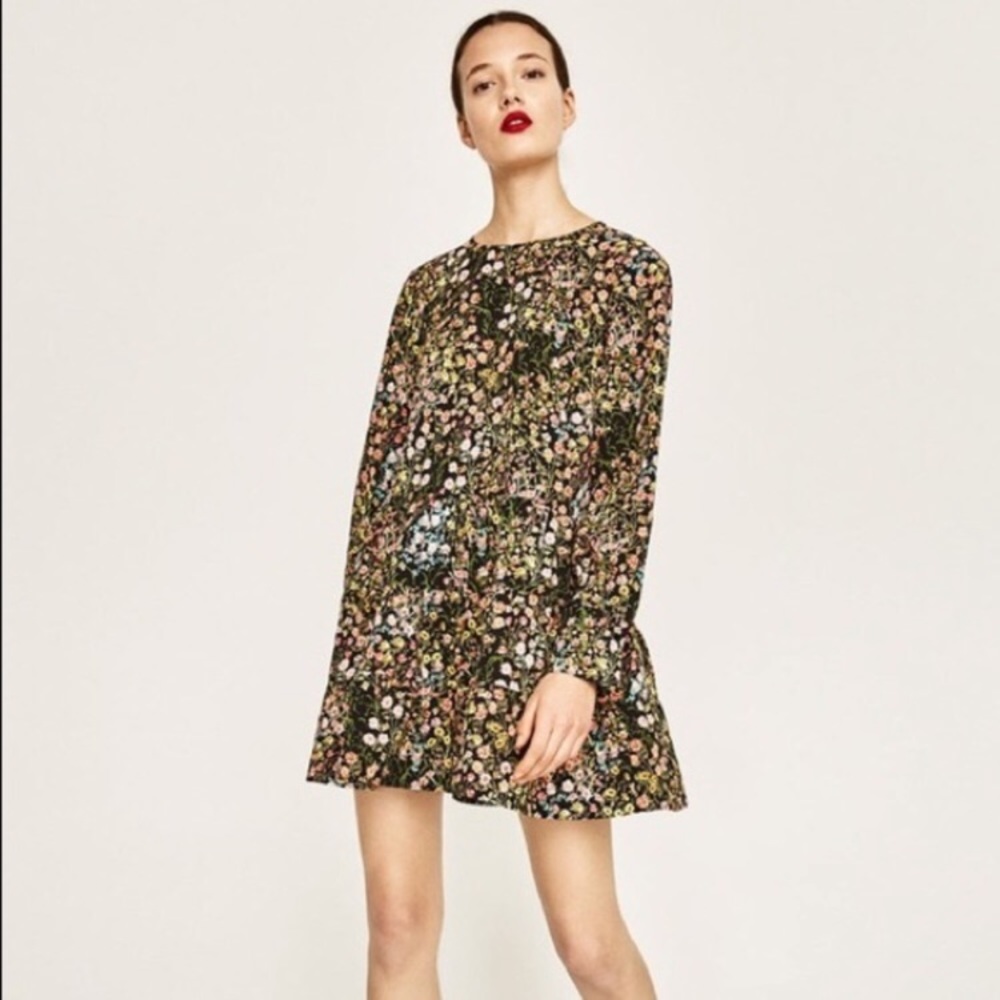 Zara Basic Collection Floral jumpskort